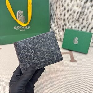 Authentic LTD Edition Jet Black 2024 Goyard Victorie Bifold Wallet With Box - LN
